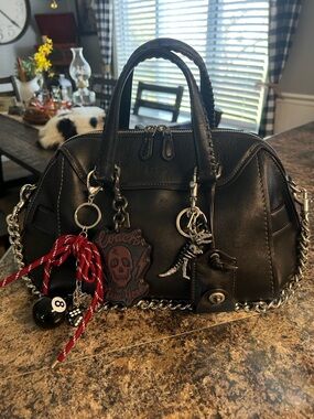 Coach Black Leather Ace Satchel